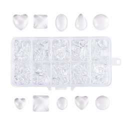 Transparente Glas Cabochons GGLA-JP0004-01