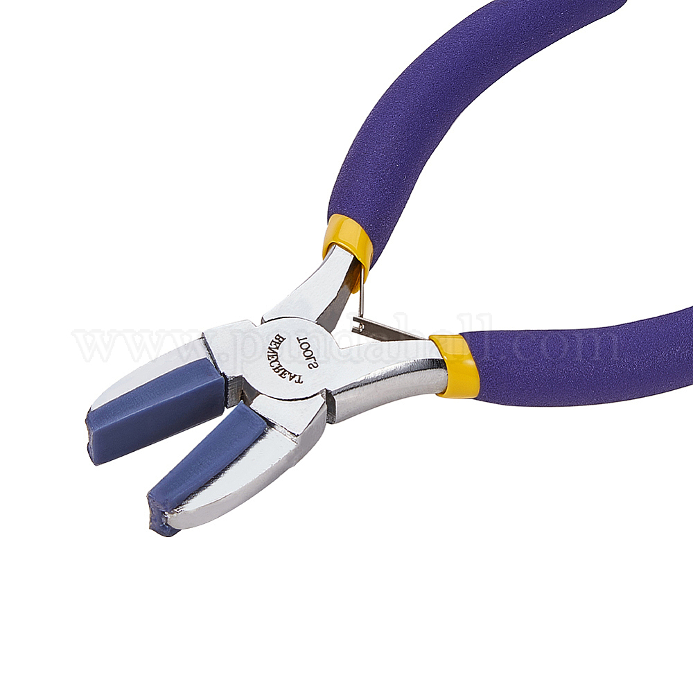 Shop BENECREAT Double Nylon Jaw Flat Nose Pliers Mini Steel Wire