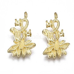 Messinganhänger Emaille & Strass Fassungen KK-S349-299-NF