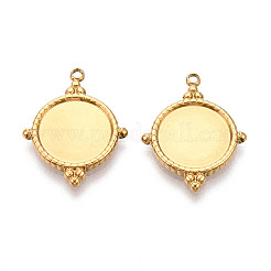 Cabochon-Fassungen für Anhänger aus Edelstahl 304 STAS-T065-94G