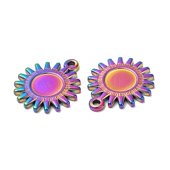 Ionenplattierung (IP) 304 Edelstahl Anhänger Cabochon-Einstellungen STAS-L020-012RC
