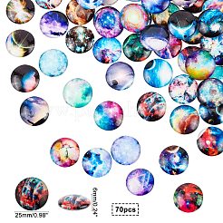 Glas cabochons GGLA-R040-25mm-01