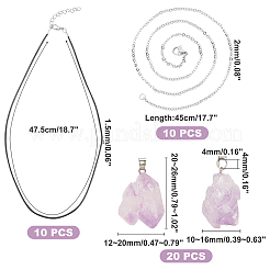 Наборы для самостоятельного изготовления ожерелий с подвесками из натурального аметиста DIY-SC0012-39P