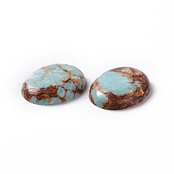 Montierte Cabochons aus Bronzit und imperialem Jaspis G-O124-03