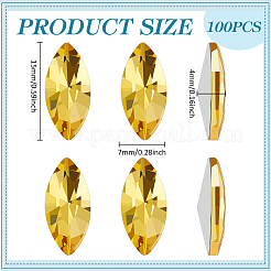 100 Stück Glas-Strass-Cabochons RGLA-FG0001-25C
