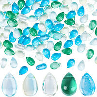 150шт 5 цветные прозрачные стеклянные бусины&nbsp;GGLA-SC0001-58