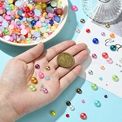 1298 Stück 5 Stile ABS-Kunststoff-Imitationsperlen-Cabochons SACR-YW0001-66