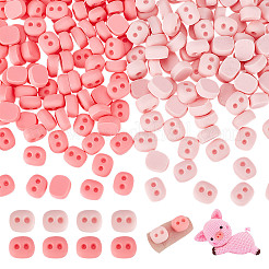 100 Stück 2 Farben undurchsichtige Harz-Cabochons RESI-NB0002-12