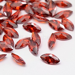 Zirkonia zeigte zurück Cabochons ZIRC-M003-10x5mm-002