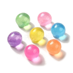 Transparente Harzkugel Decoden Cabochons mit Glitzerpulver RESI-E053-08A