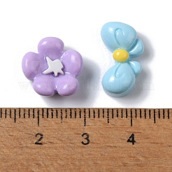 Herz-/Bär-/Blumen-Cartoon-Deko-Cabochons aus undurchsichtigem Harz CRES-P031-D
