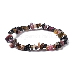 Chips natürliche Turmalin Perlen Stretch Armbänder X-BJEW-JB05333