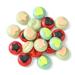 Zweifarbige opake Acryl-Cabochons SACR-X0015-21