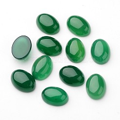 Klasse A natürliche grüne Achat oval Cabochon X-G-L394-04-18x13mm