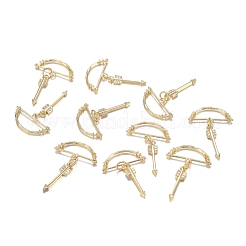 Кулоны из латуни с прозрачным фианитом ZIRC-F120-086G