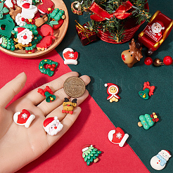 90 stücke 15 arten weihnachtsthema opake harz cabochons FIND-SC0011-32