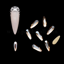 Flach zurück Glas Strass Cabochons MRMJ-Q072-29B