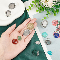 Bausatz zum Selbermachen von Edelstein-Fingerringen DIY-SC0022-50