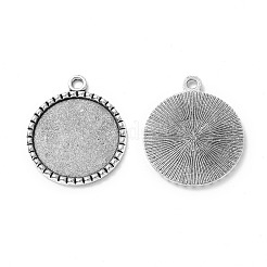 Nickelfrei tibetischen Stil Legierung Quadrat Anhänger cabochon Fassungen TIBEP-M022-38AS