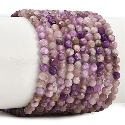 Естественно чароитовыми бисер пряди&nbsp;G-B175-D15-3mm