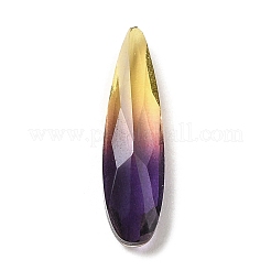 Spitz zulaufende Glas-Strass-Cabochons mit Farbverlauf GLAA-B012-46