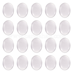 Transparentes Glas Cabochons mit flachem Rücken GGLA-TA0001-02-40x30