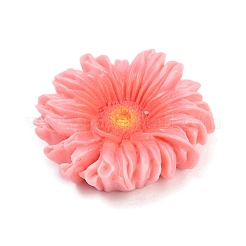 Undurchsichtige Blumen-Cabochons aus Harz RESI-R463-02C