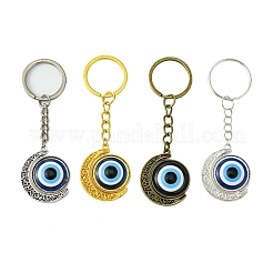 Anhänger aus Legierung mit durchscheinenden Harz-Cabochons als Schlüsselanhänger KEYC-JKC01139