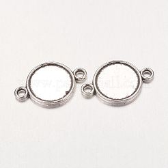 Legierung cabochon Fassungen mit Verbinder X-PALLOY-A13117-AS-RS