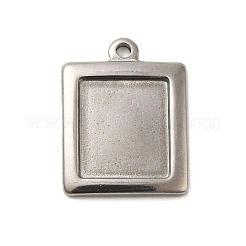 Cabochon-Fassungen für Anhänger aus Edelstahl 304 STAS-G344-07P