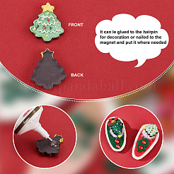 50 stücke 10 arten weihnachtsthema opake harz cabochons RESI-PH0002-08