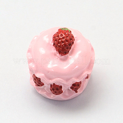 Erdbeerkuchen-Harz-Decoden-Cabochons X-CRES-R183-05B