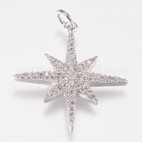 Латунные микро проложить кубического циркония подвески&nbsp;X-ZIRC-E145-52P