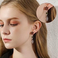 36 шт. 6 шт. фурнитура для сережек-гвоздиков из орехового дерева MAK-NB0001-11