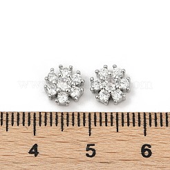 Messing-Mikro pflastern klare Zirkonia Cabochons KK-P302-13P
