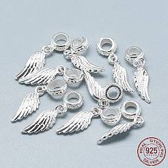 925 europäische baumelnde Charms aus Sterlingsilber STER-T002-67S