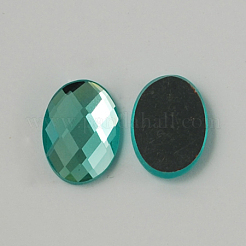 Galvanisische Glas Cabochons X-GGLA-R007-14x10mm-05