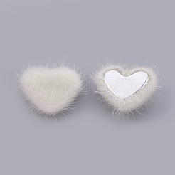 Cabochons mit Nerzimitatbezug WOVE-F021-05S-08