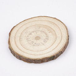 Ungefärbte unfertige Holzcabochons WOOD-T011-23