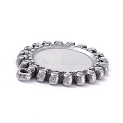 Anlaufgeschützte Cabochon-Fassungen für Anhänger aus Edelstahl 304 STAS-P288-19P