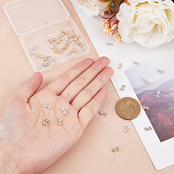40 stücke 4 stil legierung strass cabochons MRMJ-FH0001-27