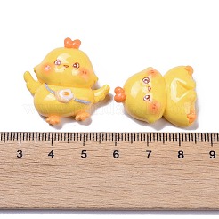 Frühlingsmotiv undurchsichtige süße Küken Resin Decoden Cabochons RESI-B024-08