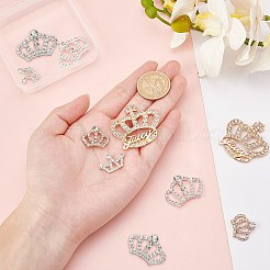 10 stücke 5 stil legierung strass cabochons ALRI-SC0001-18