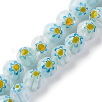 Ручной работы millefiori стеклянные бусины нитки&nbsp;LAMP-G164-05I
