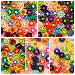 250 Stück 5 gestylte Cabochons aus undurchsichtigem Harz MRMJ-OC0003-60