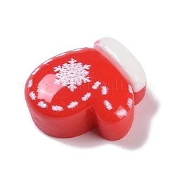 Undurchsichtige Harz-Cabochons mit Weihnachtsmotiv RESI-H162-06A