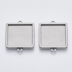 Anlaufgeschützte Cabochon-Anschlussfassungen aus Edelstahl 304 STAS-R101-05A
