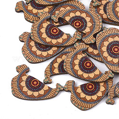Bedruckte Linde Cabochons X-WOOD-S045-081B