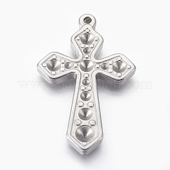 Anlaufgeschützte Anhänger aus 304er Edelstahl mit Strass-/Cabochonfassung STAS-E445-18