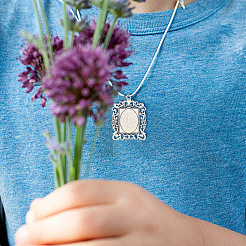 DIY Blanko Rechteck Anhänger Bastelset DIY-GO0001-70